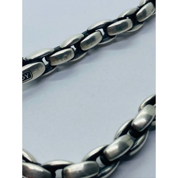 David Yurman Sterling Silver 925 ELONGATED BOX CHAIN BRACELET 8.25 - Picture 8 of 10